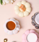 (Set of 2)’Dreamy Sips’ Handmade Ceramic Mugs + Cloud Saucer ☁️☕️(Pre-Order Now)