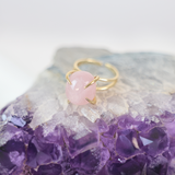 Center Of Attention Single Stone Rose Quartz Ring