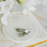Crystal Point Earrings Silver