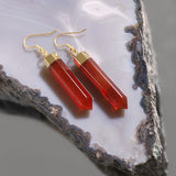 Crystal Point Earrings Gold (9 different Crystals)