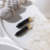 Crystal Point Earrings Gold (9 different Crystals)