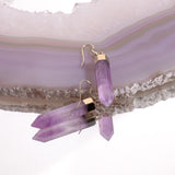 Crystal Point Earrings Gold (9 different Crystals)