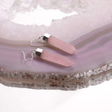 Crystal Point Earrings Silver