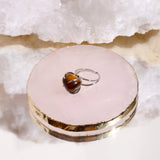 Center Of Attention Single Stone Rings Silver (6 different crystals)