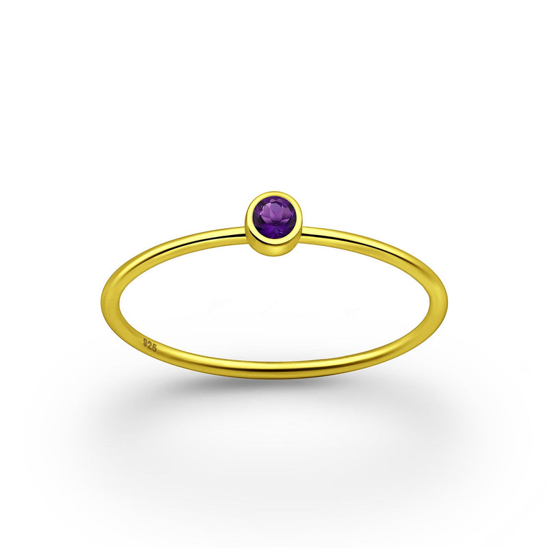 Simplicity Amethyst Crystal Ring