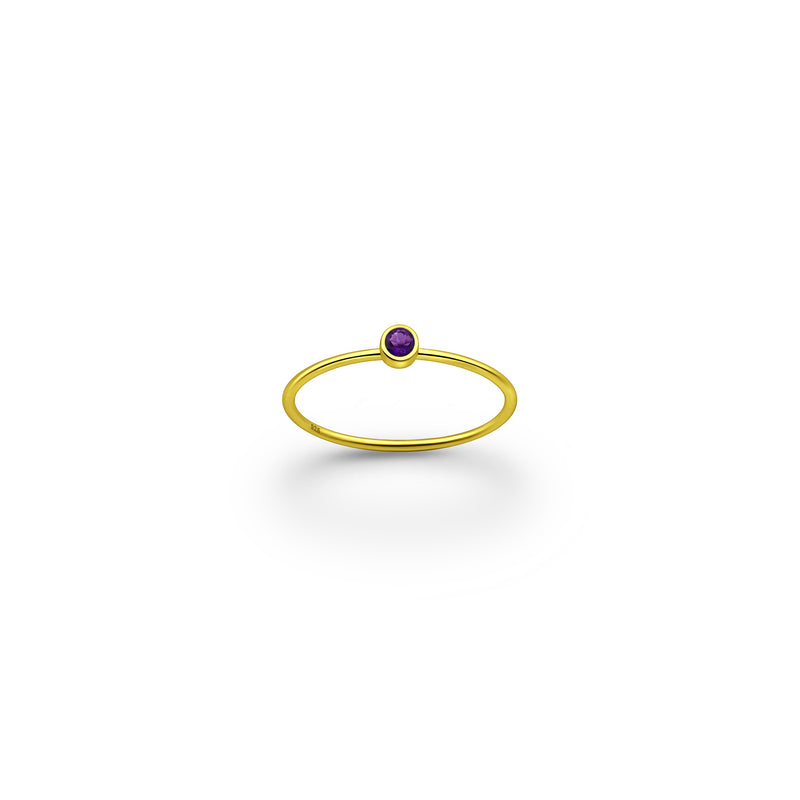 Simplicity Amethyst Crystal Ring