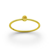 Simplicity Citrine Crystal Ring