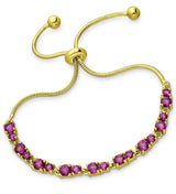 Rhodolite Crystal Bracelet