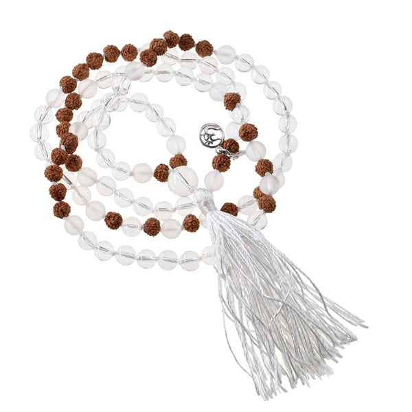 Clarity Gemstone Mala Necklace (Rock Crystal) - Beau Life