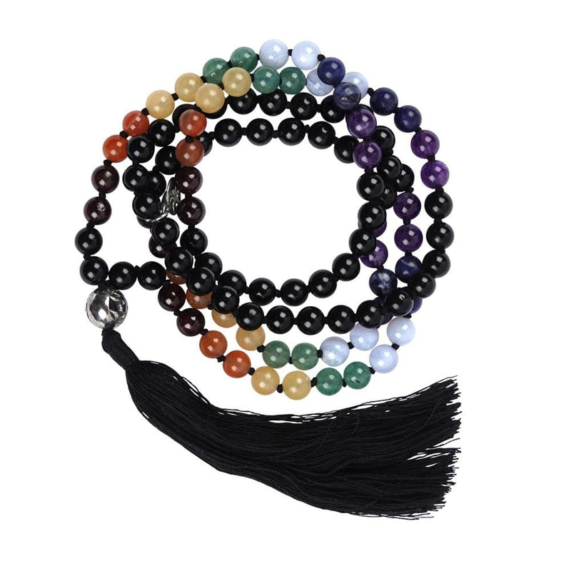 Complete Chakra Gemstone Mala Necklace - Beau Life