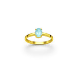 Oceanic Goddess Aquamarine Crystal Ring