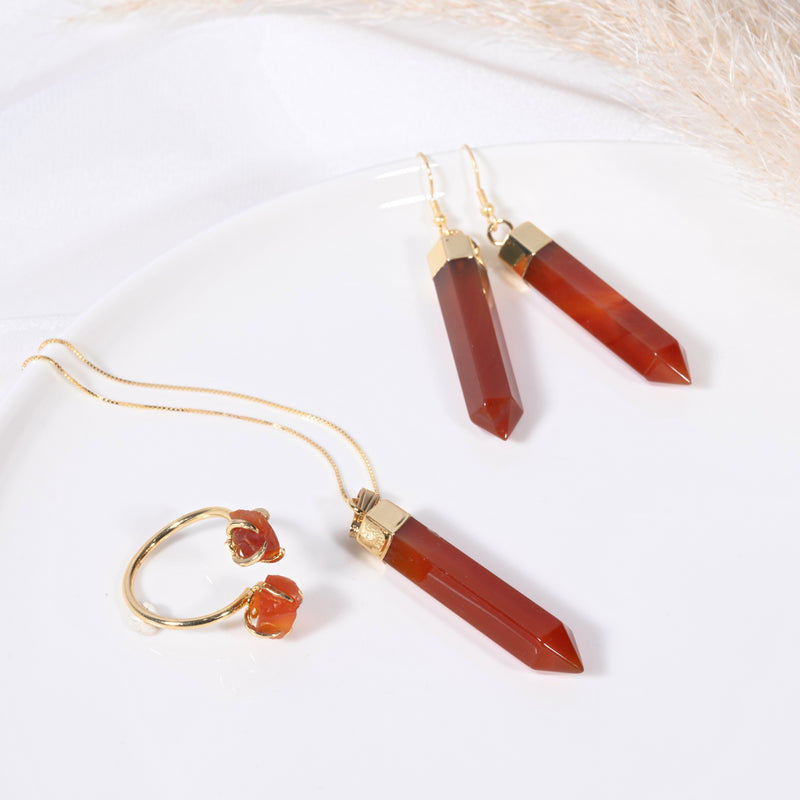 Carnelian Jewelry Set
