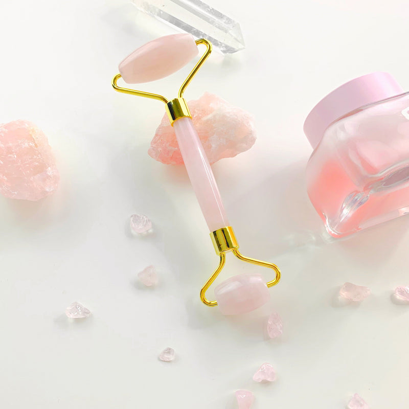 Rose Quartz Facial Roller.