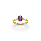 Psychic Goddess Amethyst Crystal Ring