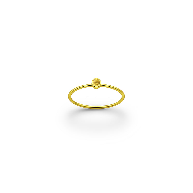 Simplicity Citrine Crystal Ring
