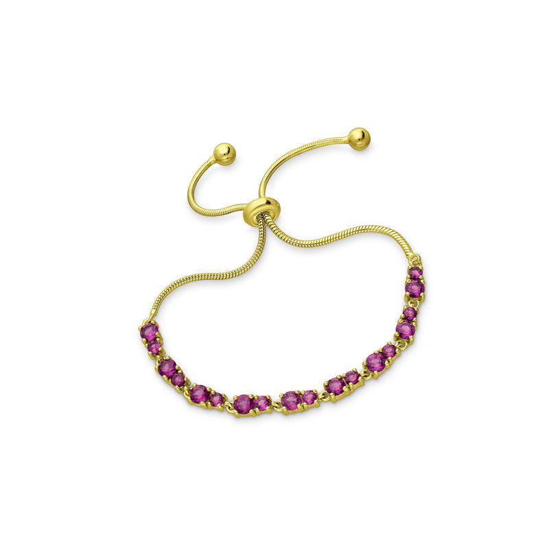 Rhodolite Crystal Bracelet