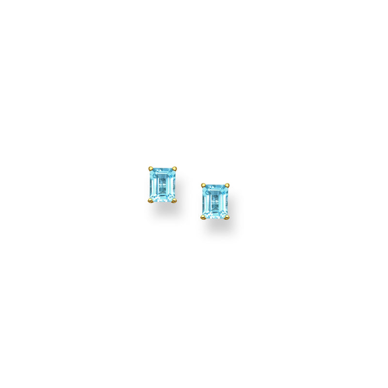 Swiss Blue Topaz Crystal Earrings