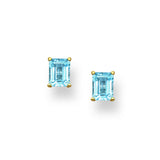 Swiss Blue Topaz Crystal Earrings