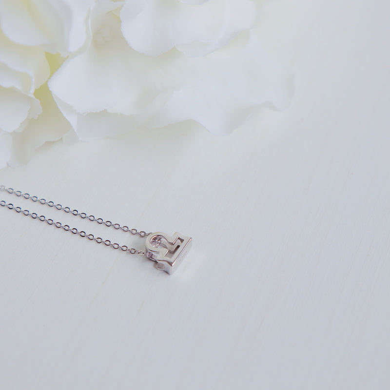 Libra Zodiac Symbol Necklace.
