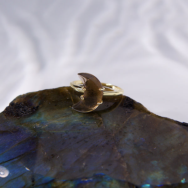 Queen Of The Moon Ring In Smoky Quartz