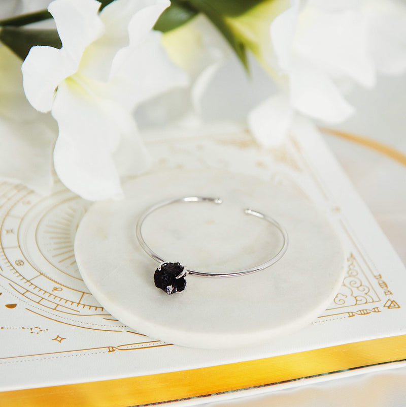 Black Obsidian Crystal Bangle