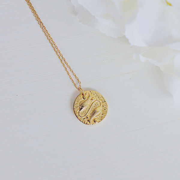 Pisces Zodiac Pendant.