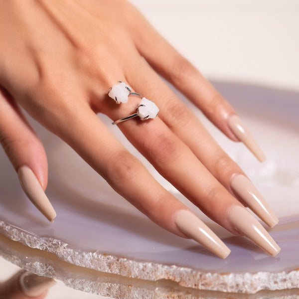 Double The Attention Rings Silver