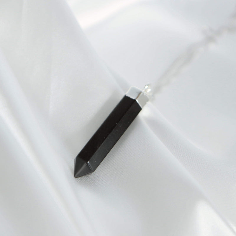 Black Obsidian Point Necklace