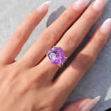 Center Of Attention Single Stone Amethyst Ring