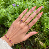 Adjustable Double Simplicity Amethyst Crystal Ring - Beau Life