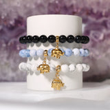 'Equilibrium' Beaded Crystal Bracelet Trio (Adjustable)