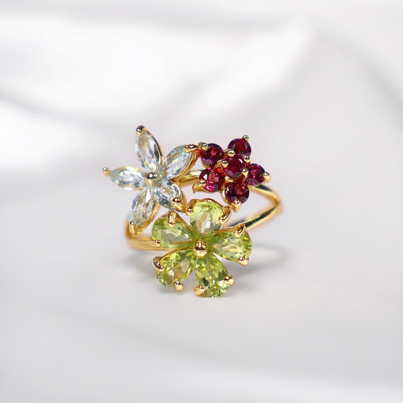 Flower Girl Crystal Ring