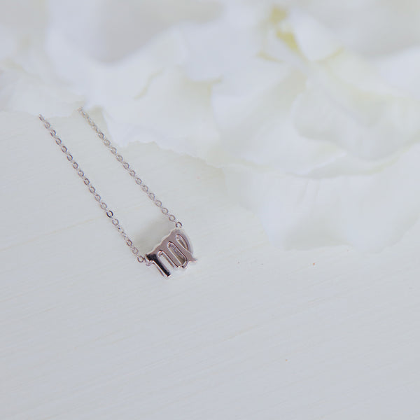 Virgo Zodiac Symbol Necklace.