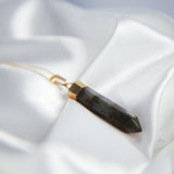 Labradorite Point Necklace in Gold Plated 925 Sterling Silver - Beau Life