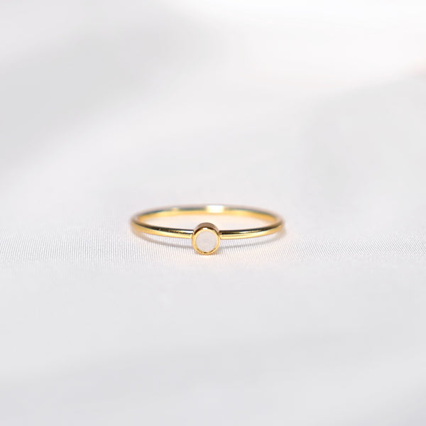 Simplicity Moonstone Crystal Ring