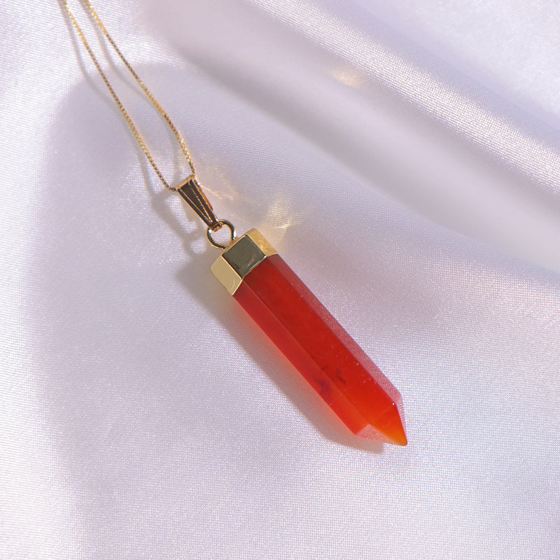 Point Necklaces Crystal Gold