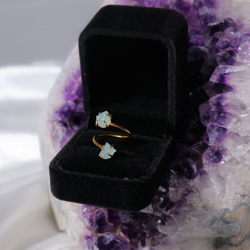 Double The Attention Rings Gold (11 Different Crystals)