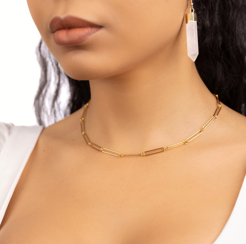 Queen Of Pentacles Gold Chain Choker