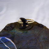 Queen Of The Moon Ring In Black Obsidian