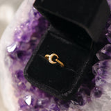 Hammered Moon Ring