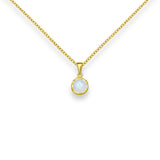 Rainbow Moonstone Crystal Sphere Necklace