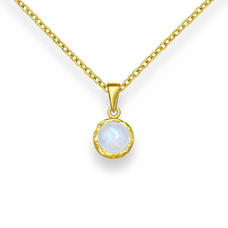 Rainbow Moonstone Crystal Sphere Necklace