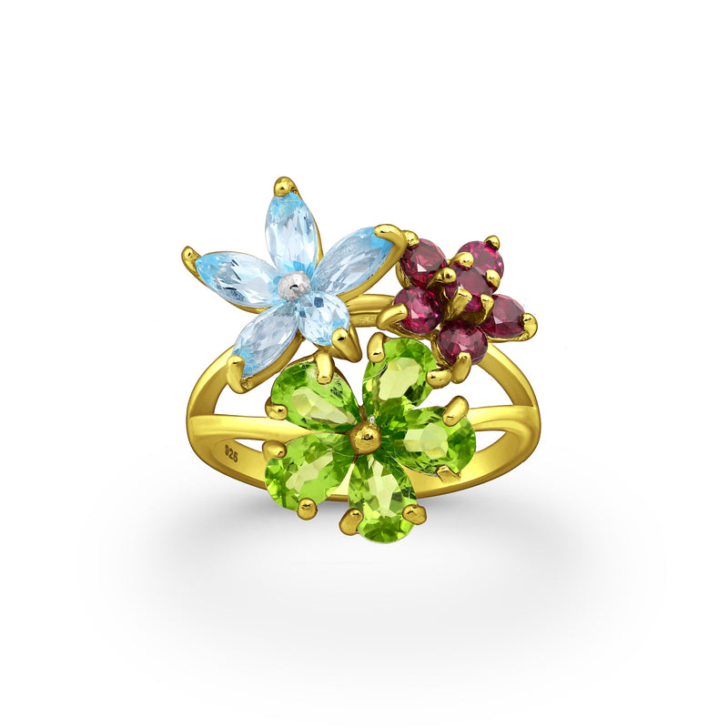 Flower Girl Crystal Ring